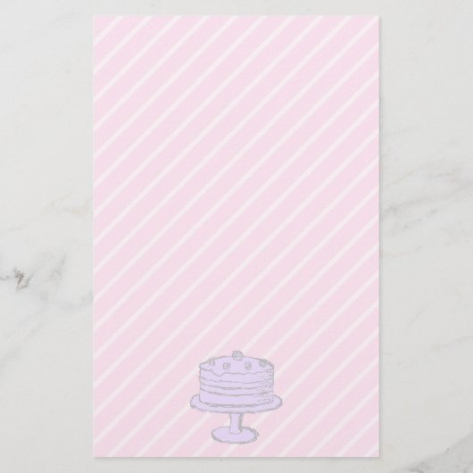 Cake in Light Purple on Pink. (Back)