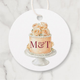 Cake Initials Favor Tags