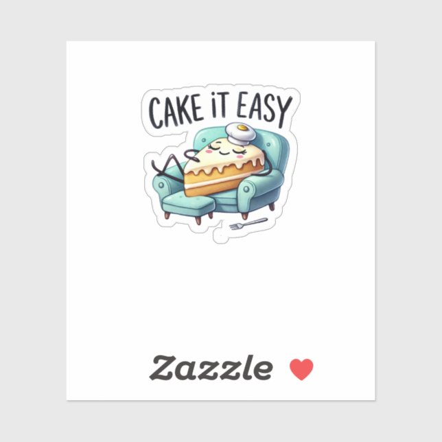 Cake it Easy - Cute Relaxing Cake  Sticker (Sheet)