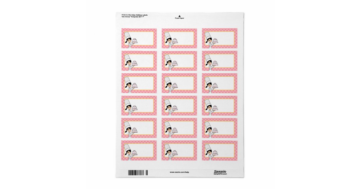 Cake Label in Medium | Zazzle