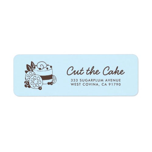 Cake Logo Bakery Business Return Address Label