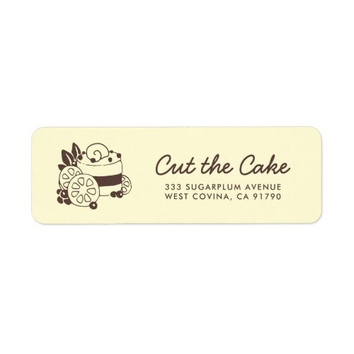 Cake Logo Bakery Business Return Address Label