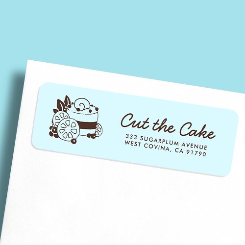 Cake Logo Bakery Business Return Address Label