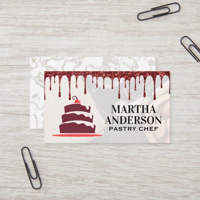 Cake Logo | Baking Ingredients | Icing Business Card (Front/Back In Situ)