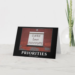 Cake Love Chocolate Graffiti Motivational card