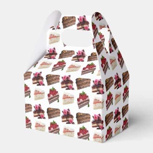 Cake Lovers Delicious Desserts Pattern Favor Boxes