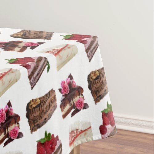 Cake Lovers Delicious Desserts Pattern Tablecloth