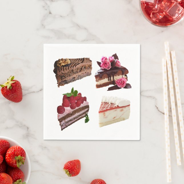 Cake Lovers Delicious Desserts Quirky Napkins (Insitu)