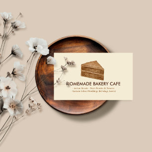 Cake Maker Cookie Wedding Birthday Bakery Minimal Business Card