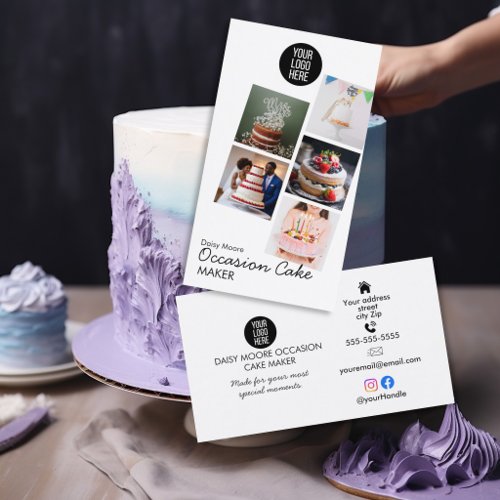 Cake Maker decorator wedding event Photo Portfolio Business Card