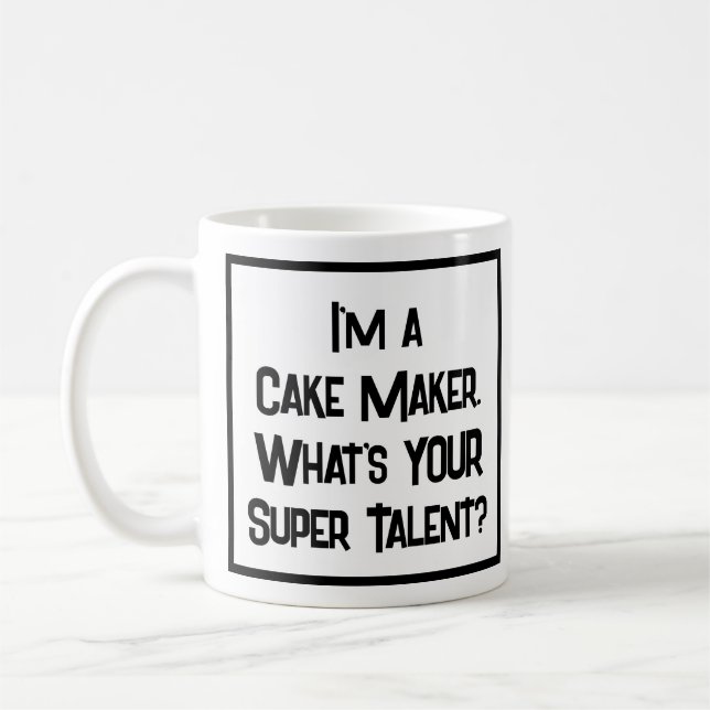 Cake Maker Super Talent. Coffee Mug (Left)