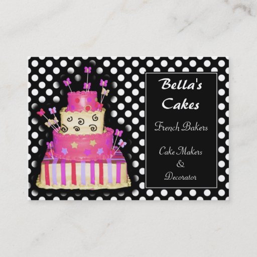 Customizable Cake makers business Cards