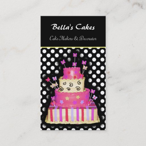 Customizable Cake makers business Cards