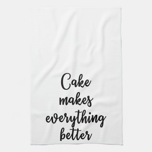 Cake makes everything better Towel (Vertical)