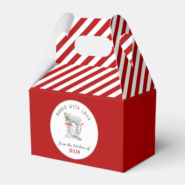 Cake mixer | Baked with love Favor Box (Front Side)