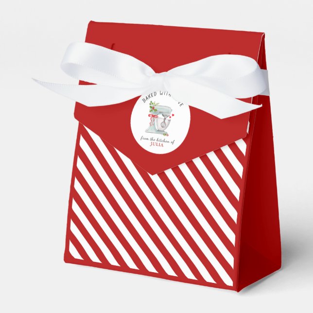 Cake Mixer Baked with Love Favor Box (Front Side)