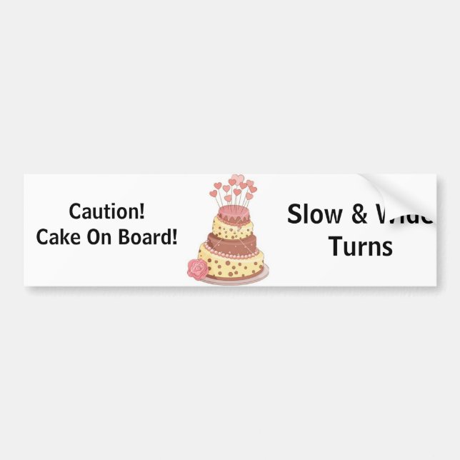 Cake On Board Bumper Sticker (Front)