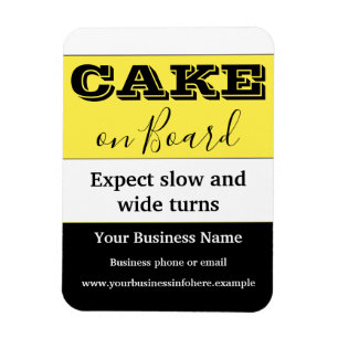 Cake on Board Car Magnet