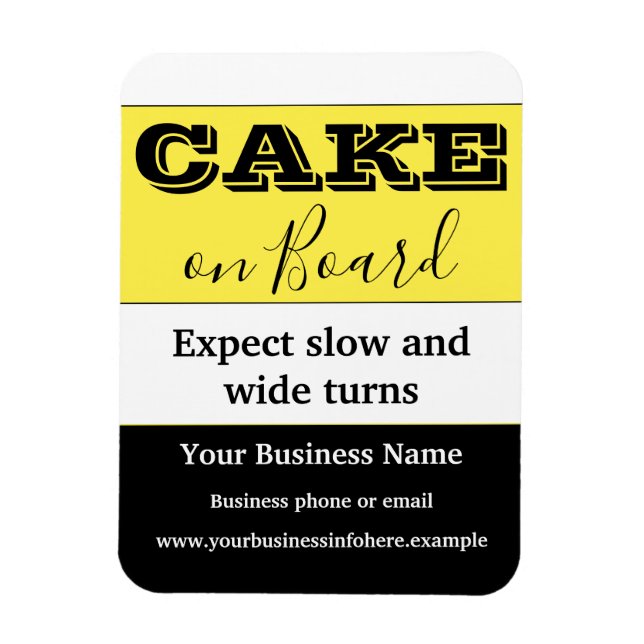 Cake on Board Car Magnet (Vertical)