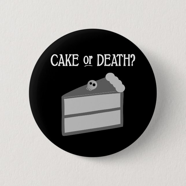 Cake or Death? Button (Front)