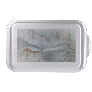 Cake Pan Ann Hayes Painting Bavarian Snow Dream