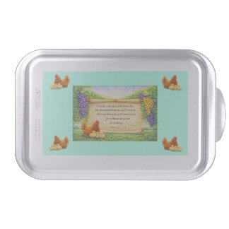 Cake Pan John 15:5 Scripture LightGreen Background