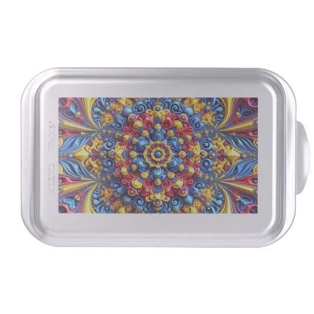 Cake pan with Romanian Colors Design (Front)
