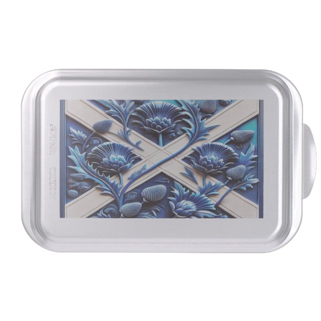 Cake pan with Scottish Thistles Design (Front)