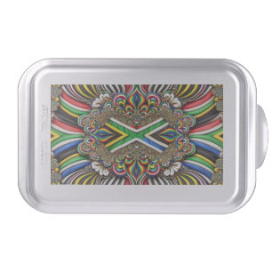 Cake pan with South African Colors Design
