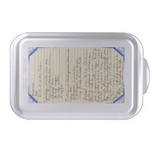Cake Pan with Vintage Cake Recipe
