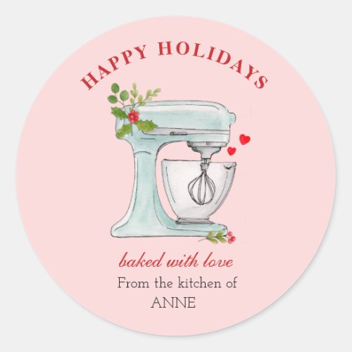 Cake pastry bakers Mixer Holiday Classic Round Sticker