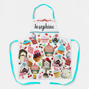 Cake Patisserie Pastry Cupcake Bakery Personalized Apron