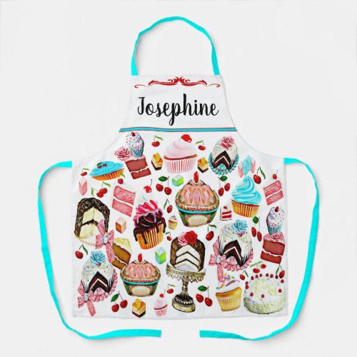 Cake Patisserie Pastry Cupcake Bakery Personalized Apron