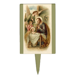 Cake Pick: St. Joseph Nativity Topper