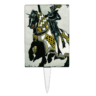 Cake pick with 'Knight On Horseback' image