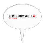 stoned crow Street  Cake Picks