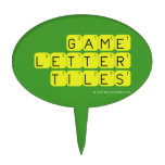 Game Letter Tiles  Cake Picks