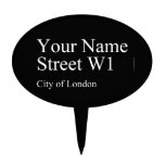 Your Name Street  Cake Picks
