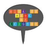 Click On
 Board
 of 
 Education  Cake Picks