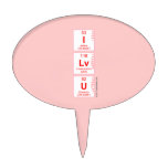 I
 Lv
 U  Cake Picks