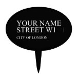 Your Name Street  Cake Picks
