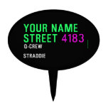 Your Name Street  Cake Picks