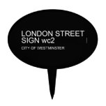 LONDON STREET SIGN  Cake Picks