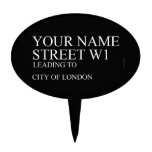 Your Name Street  Cake Picks