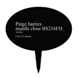Paige harries mantle close  Cake Picks