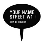 Your Name Street  Cake Picks