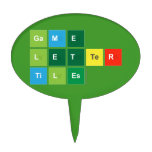 Game
 Letter
 Tiles  Cake Picks