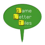 Game Letter Tiles  Cake Picks