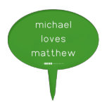 michael
 loves
 matthew  Cake Picks