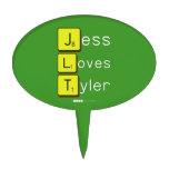 Jess
 Loves
 Tyler  Cake Picks